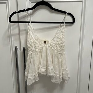 Free people white tank top